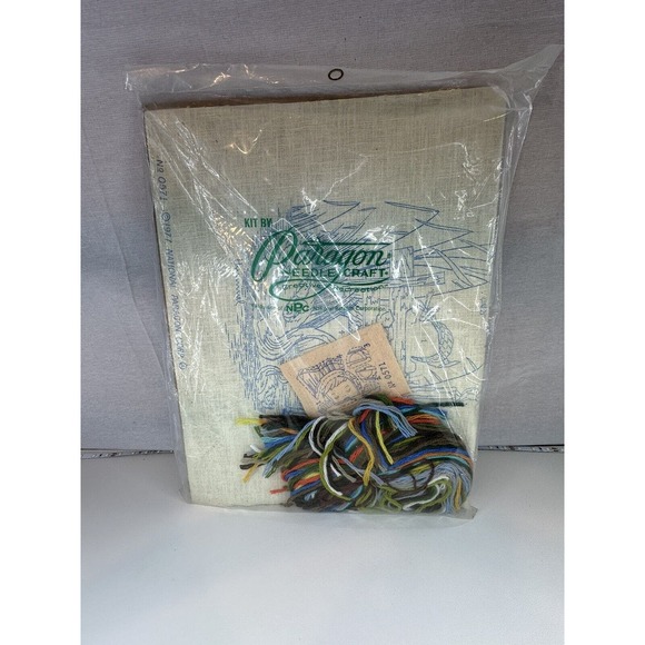 1977 Paragon Needlecraft Crewel #0571 Hummel Mother Swan 12" Round Vintage NOS - Picture 3 of 3